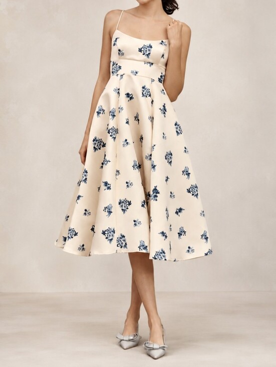 Anthropologie Dresses & Skirts - NWT! Anthropologie BHLDN Gabriella A-Line Duchess Satin Midi Dress